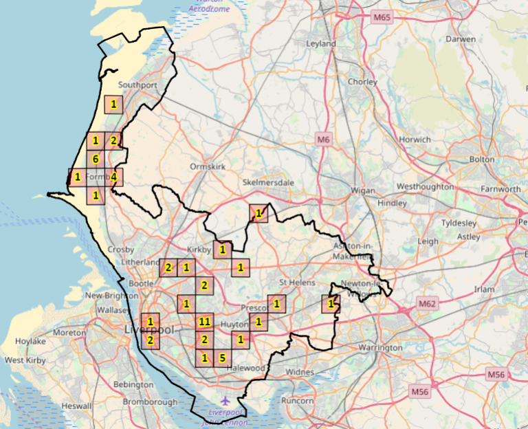 Forest bug distribution